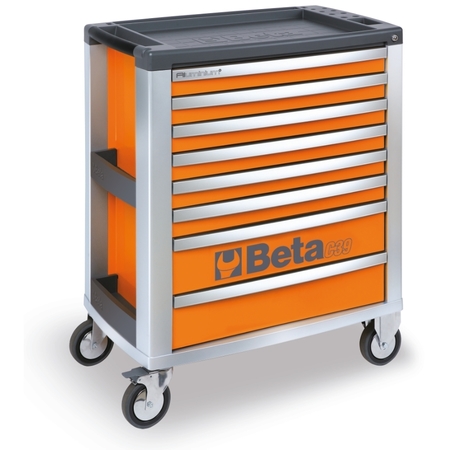 BETA Mobile Roller Cabinet, 8 Drawer, Gray 039000042